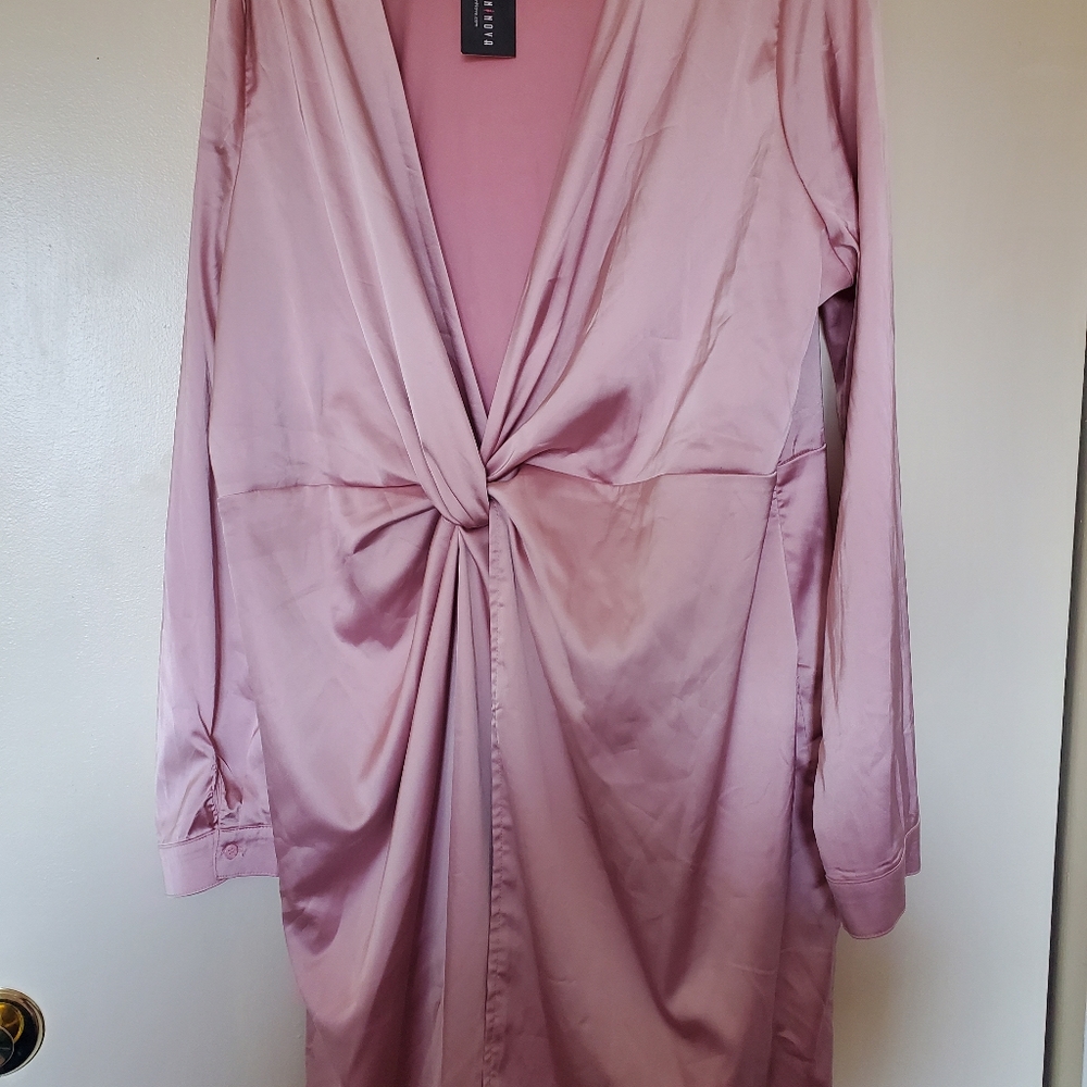 Blush Satin Dress